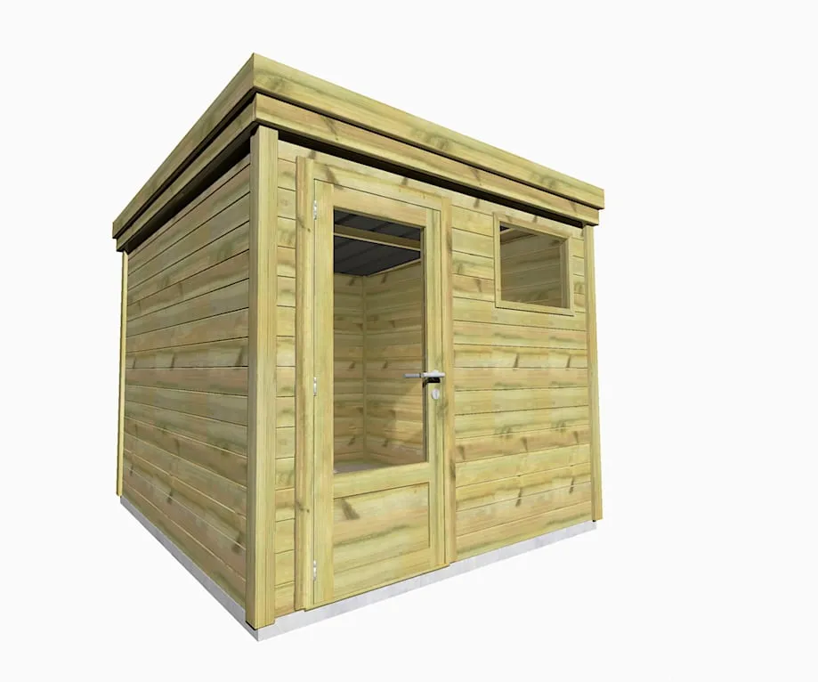 Abri Français Gamme Origine 2,76x2,91 m abri de jardin 8 m2 porte