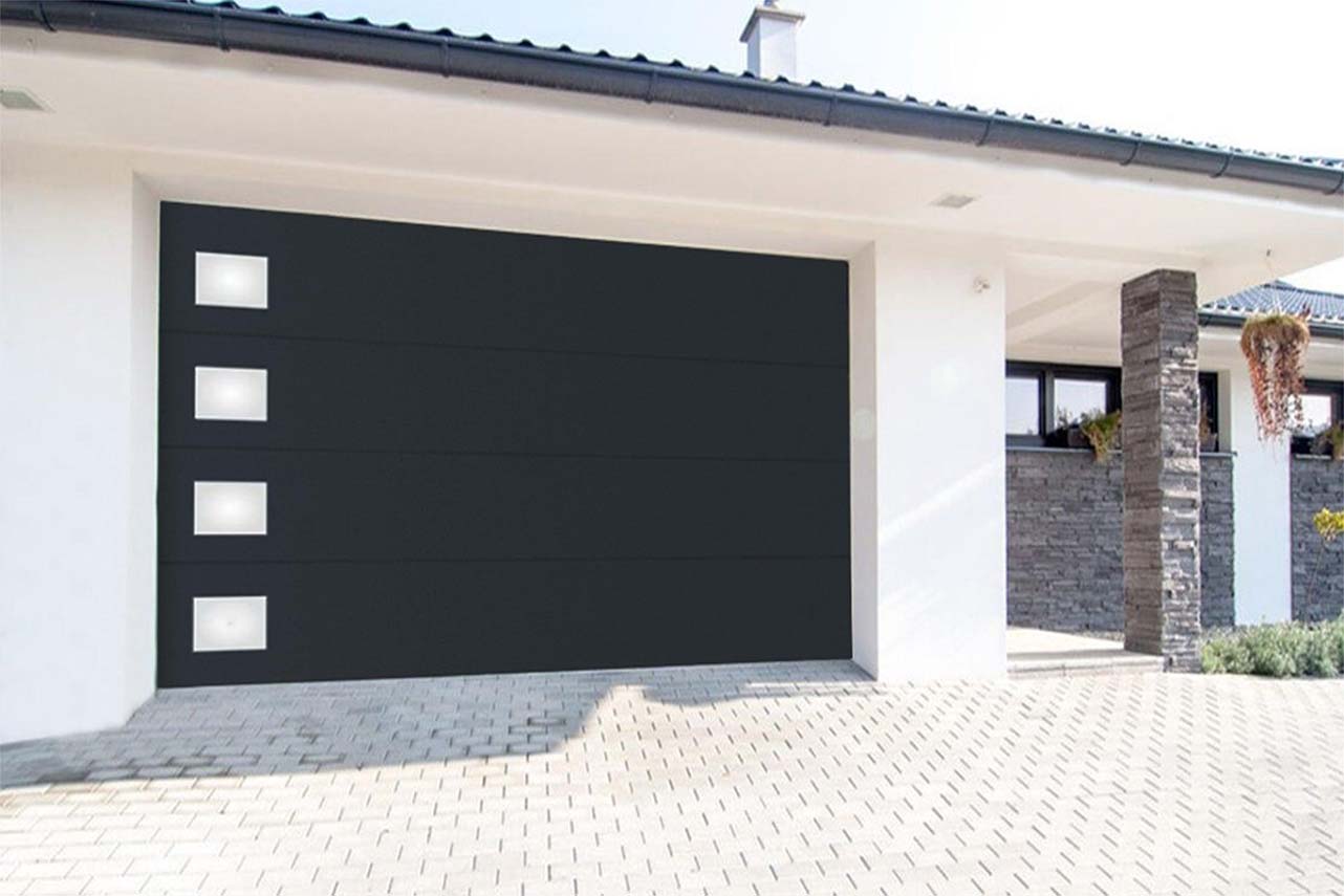 Metal Garden Porte de garage levante alu isolée 40 mm