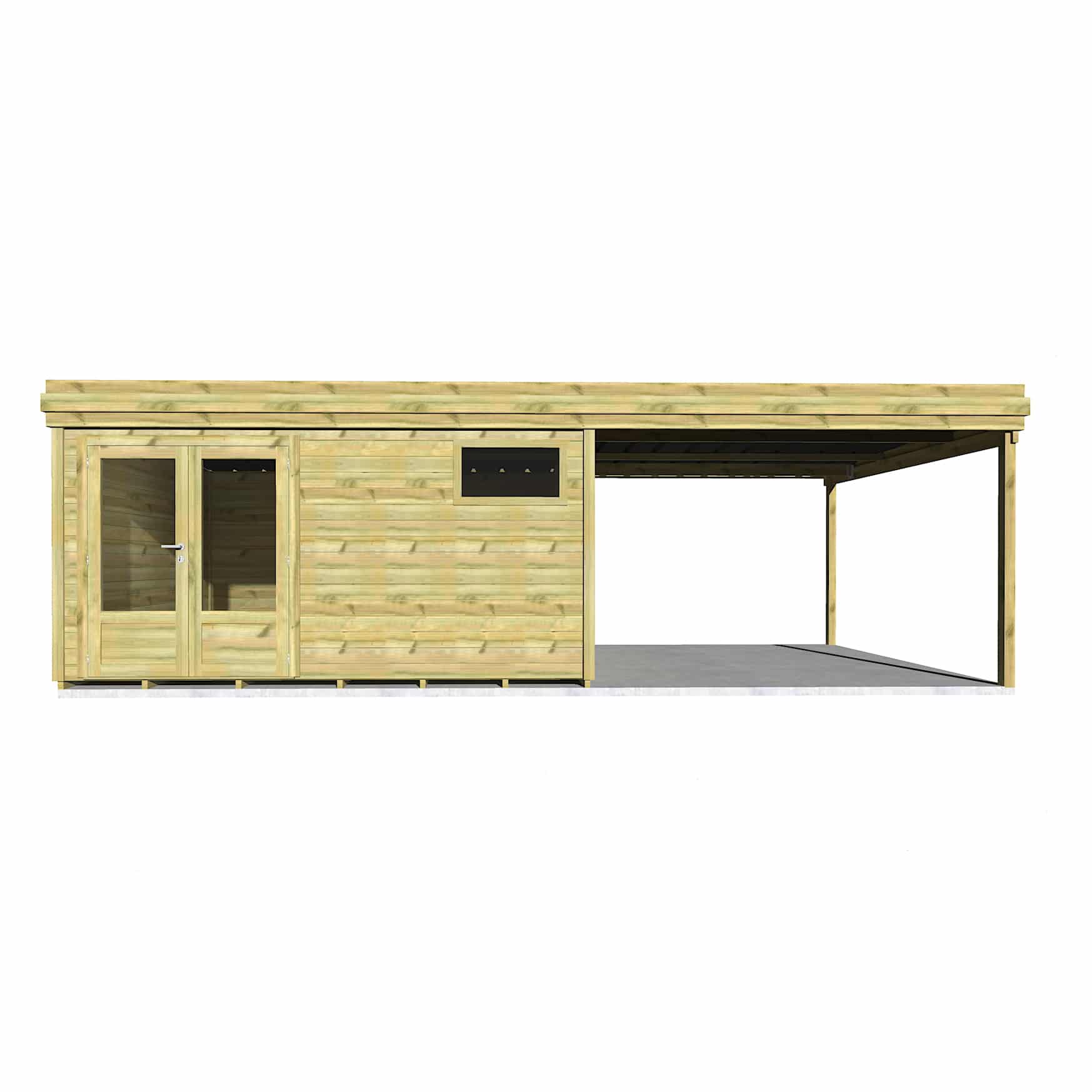 Abri Français Gamme Origine Chalet Jardin 29,5 m2 Porte Double