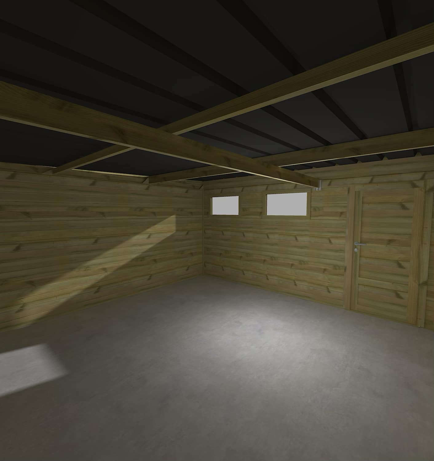 Abri Français Gamme Origine chalet jardin bois 4,2x4,2m 20,6m2