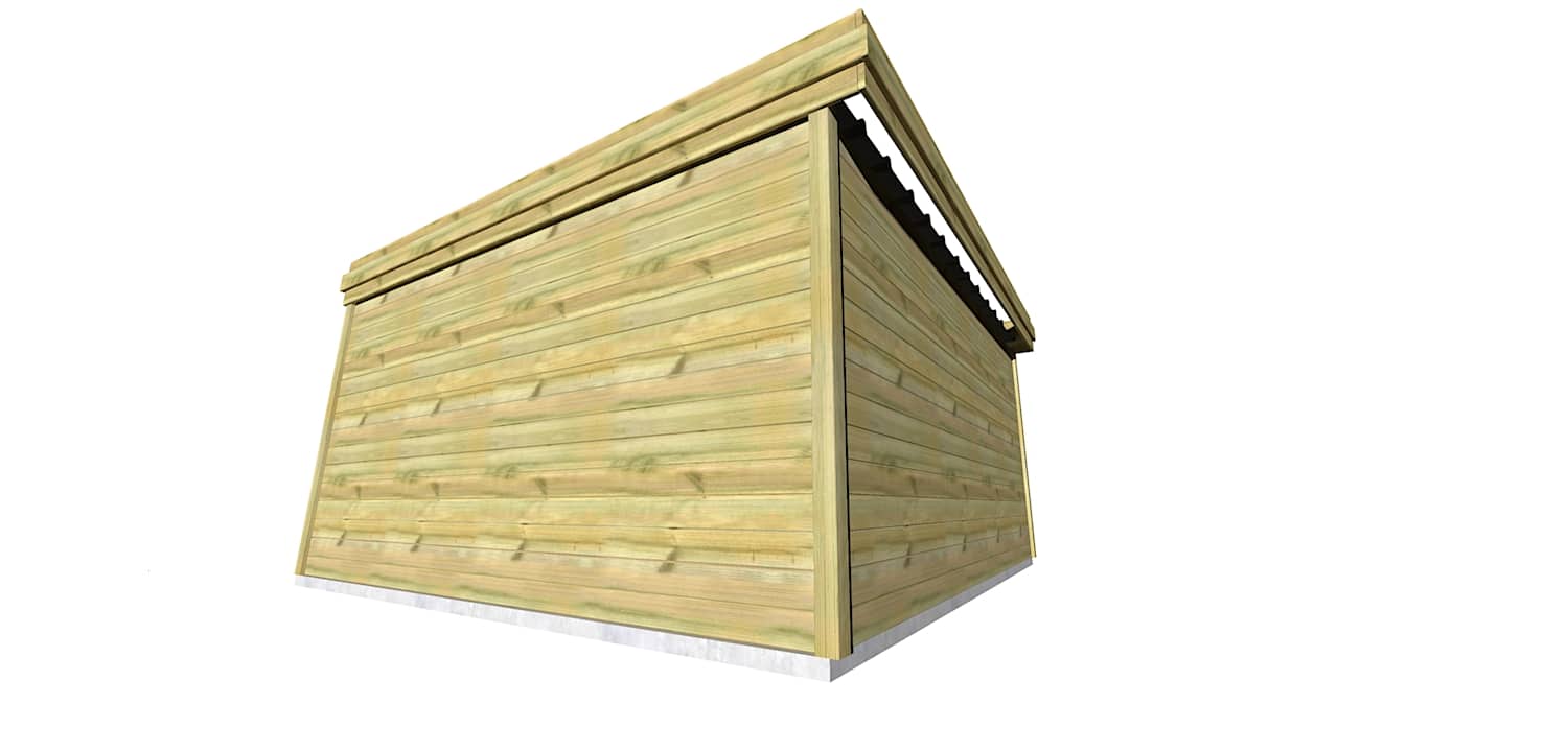 Abri Français Origine abri de jardin 20m² porte double 4,46 m