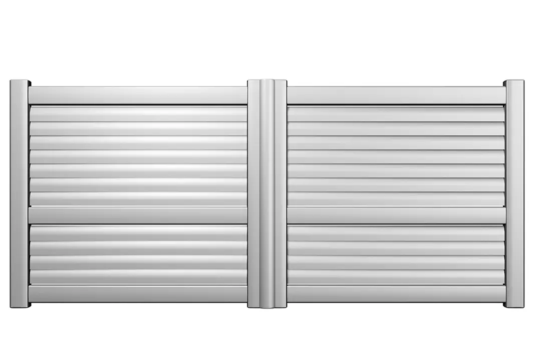 Préfalu Carlit portail battant alu brise-vent