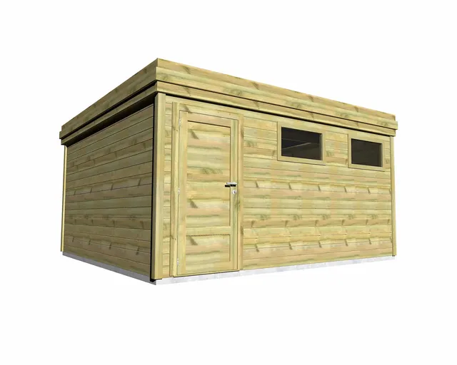 Abri Français Gamme Origine chalet jardin bois 4,2x4,2m 20,6m2