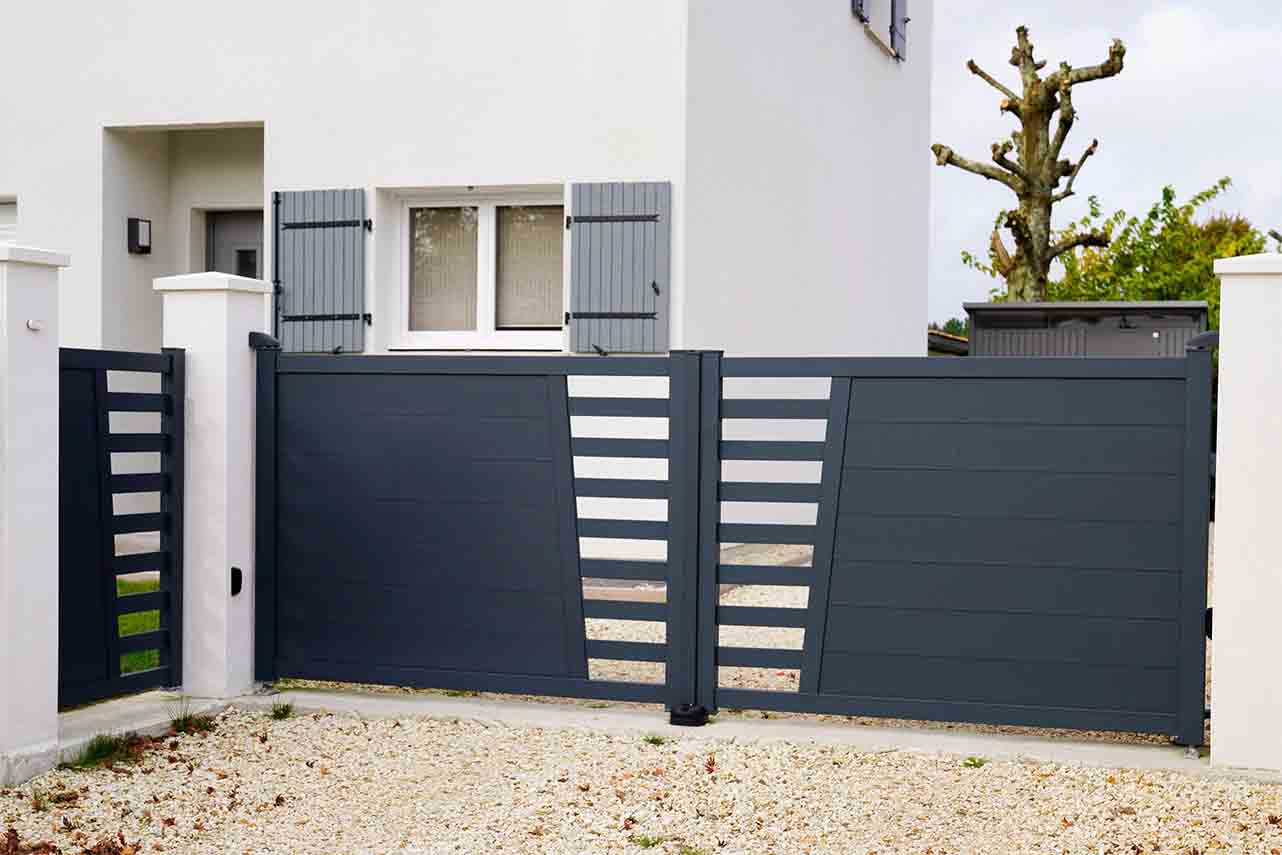 METAL GARDEN Portail battant déco droit portail alu 3500 mm