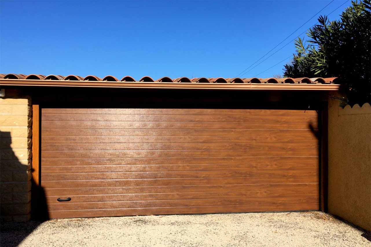 METAL GARDEN Portes de Garage porte levante chêne clair 2500 mm