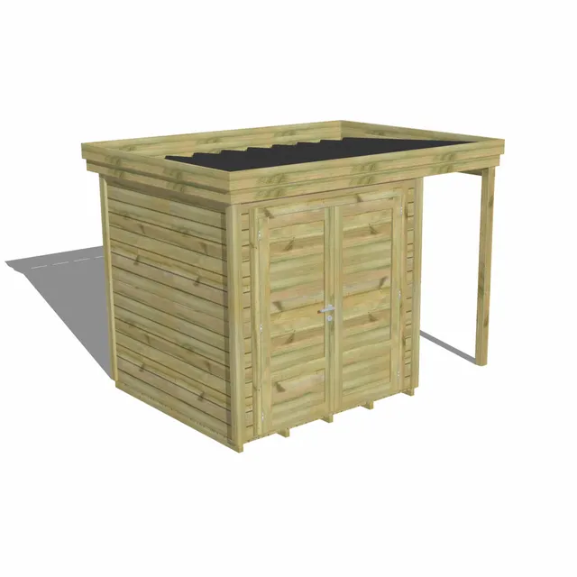Abri Français Origine monopente porte pleine abri jardin plancher