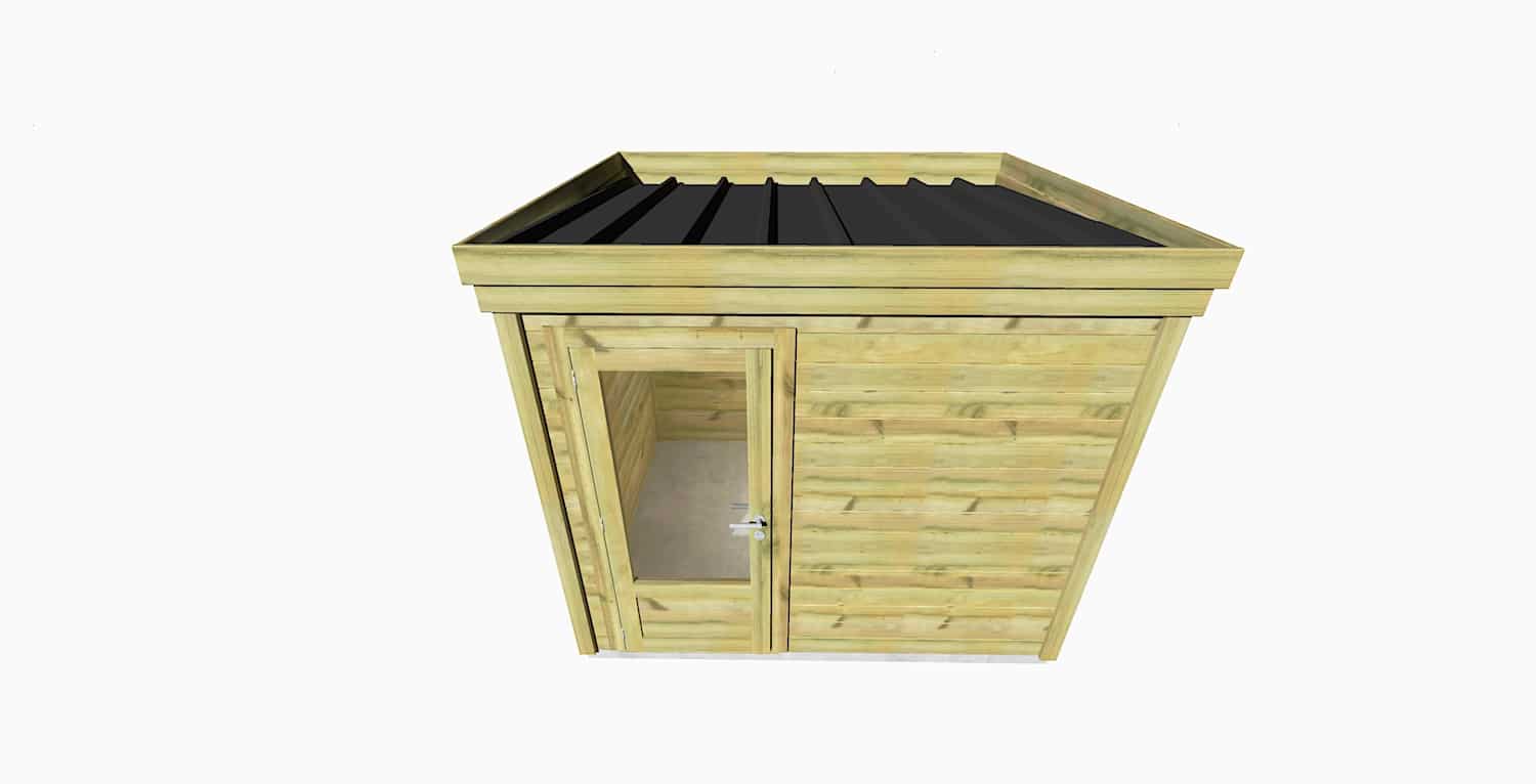 Abri Français Gamme Origine abri jardin 5 m² porte vitrée