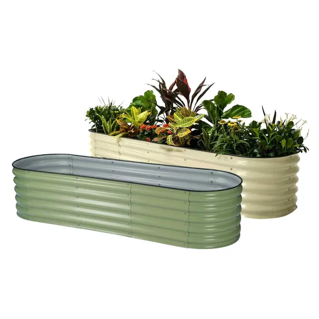 Europe Clôture Vie et jardin Bac à plantes modulable 60-195cm acier vert