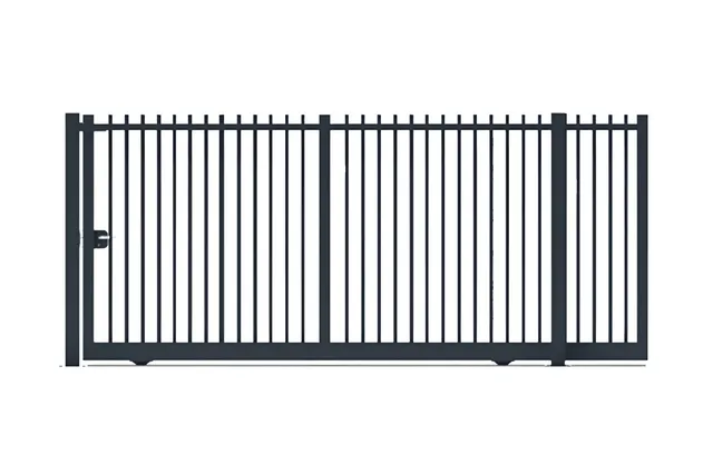 METAL GARDEN Portail coulissant tubes passants acier 3000 mm