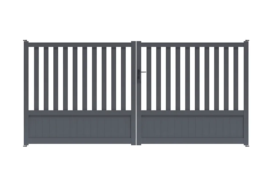 METAL GARDEN Standard Semi Barreaudé portail battant 3000x1250