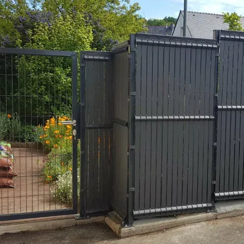 Europe Clôture Occultants brise-vue gris 2,5m RAL 7016