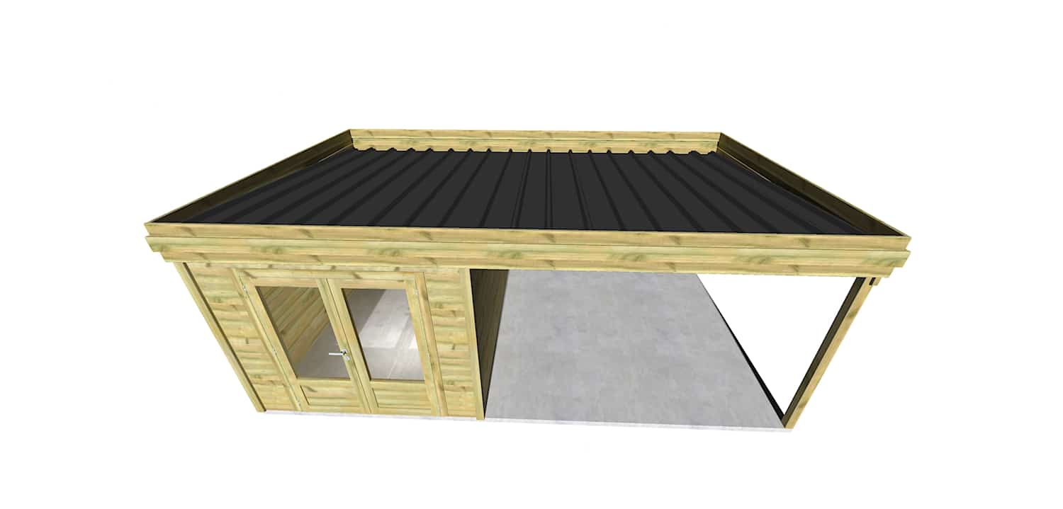 Abri Français Gamme Origine 23,2 m² abri bois 6,26 x 3,71 m