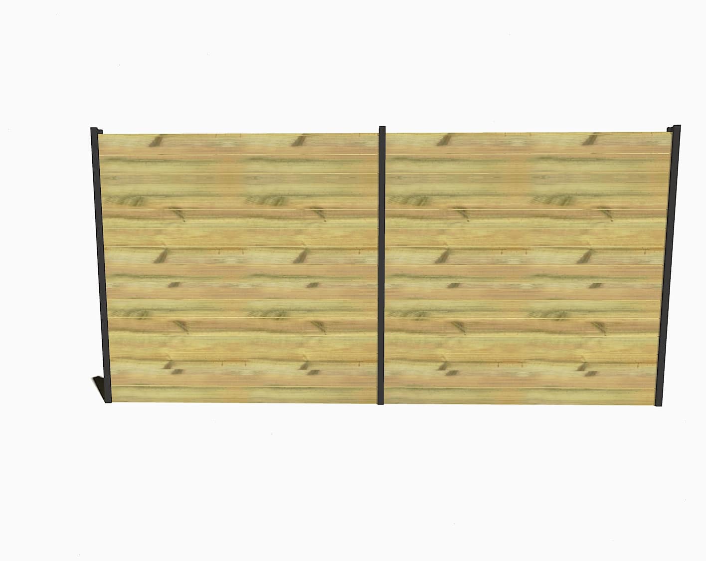 Abri Français Clôture Bois clôture extérieure pin vert 1,82 m