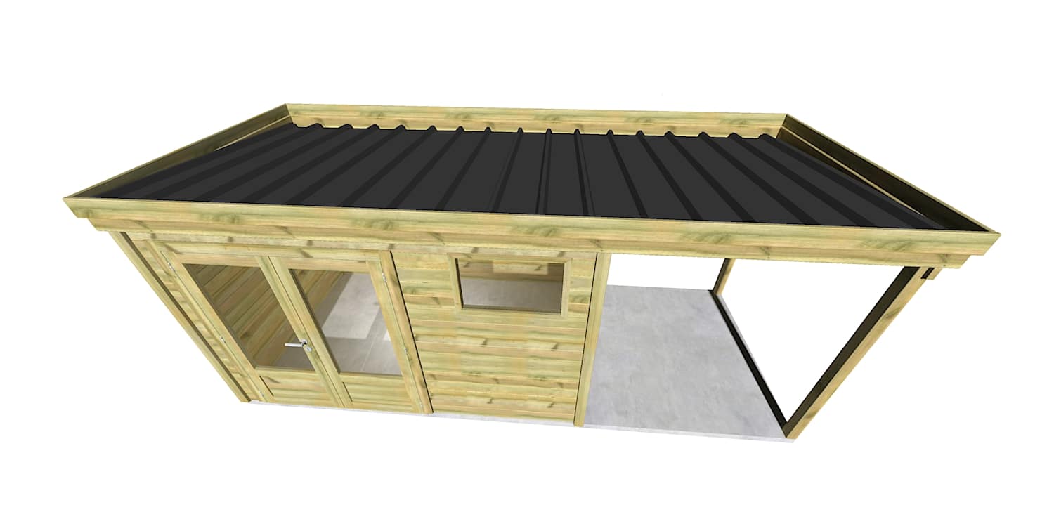 Abri Français Origine 13,4 m² abri jardin extension 2 m