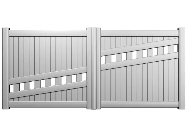 Préfalu MENIL portail battant aluminium motorisable