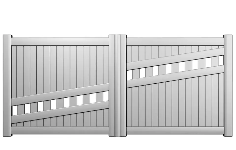 Préfalu MENIL portail battant aluminium motorisable
