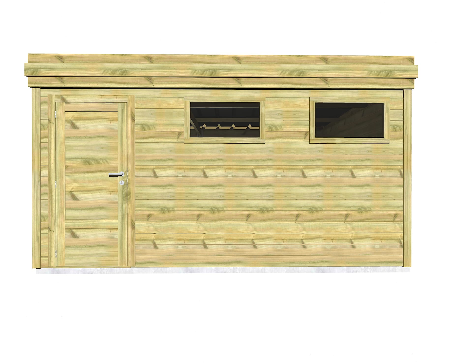 Abri Français Gamme Origine chalet jardin bois 4,2x4,2m 20,6m2