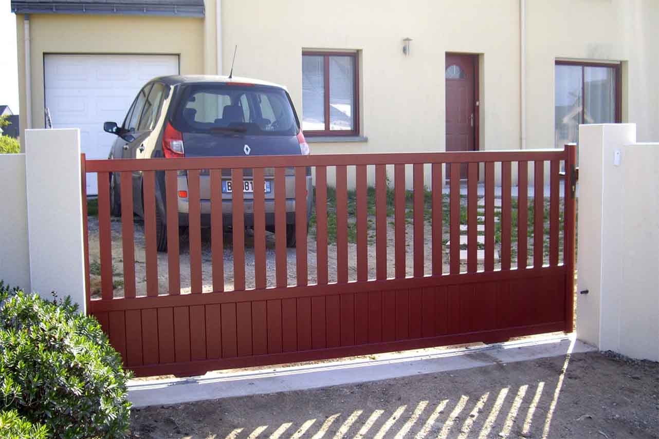 METAL GARDEN Standard Semi Barreaudé portail coulissant 3000x1200