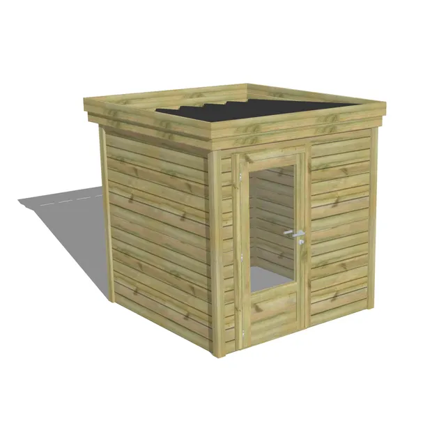 Abri Français Origine Chalet bois 4,1m² porte vitrée