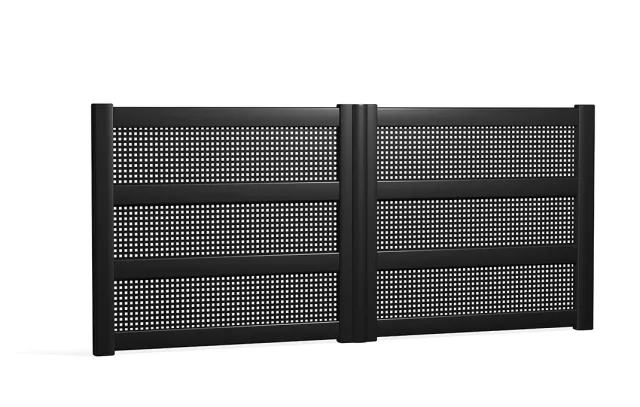 Préfalu Théraï portail battant aluminium 2 battants