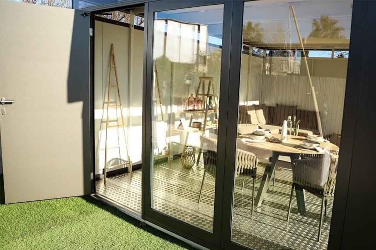 METAL GARDEN Véranda abri véranda verre acier 330 cm vitrée