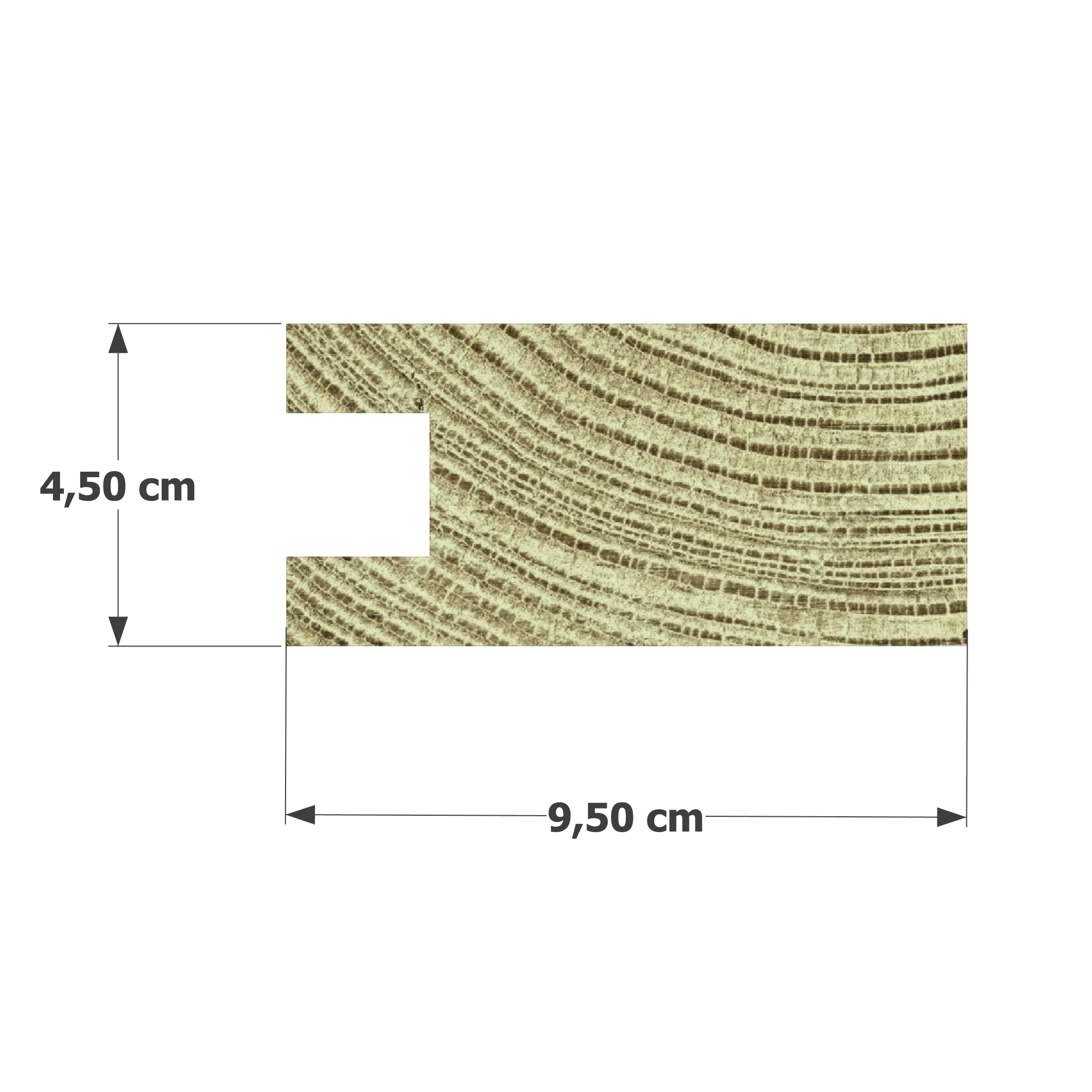 Abri Français Bois Chevron pin profil U autoclave 45x95mm vert