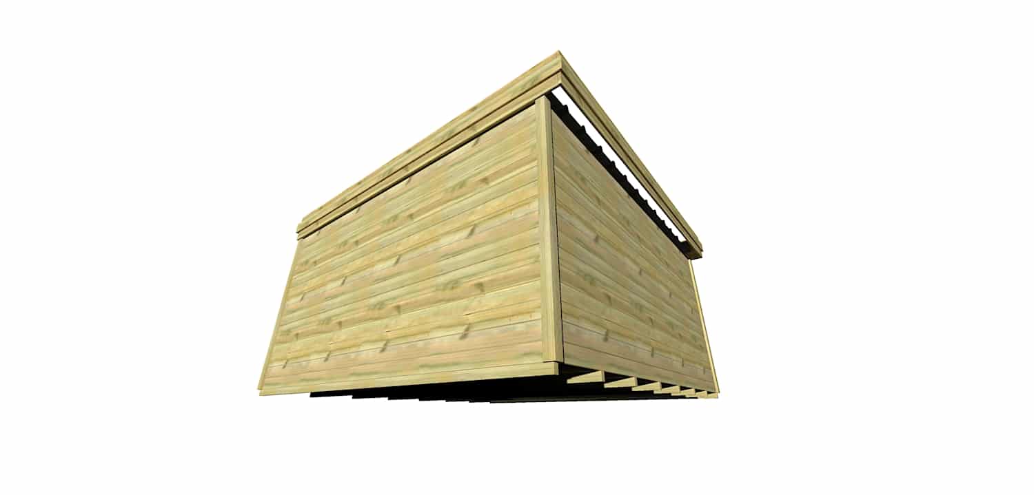 Abri Français Origine 4,46x4,61 m abri jardin 20,6 m2 plancher
