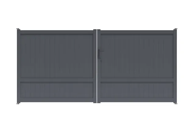METAL GARDEN Portails Battants Aluminium traversant portail 3000 plein