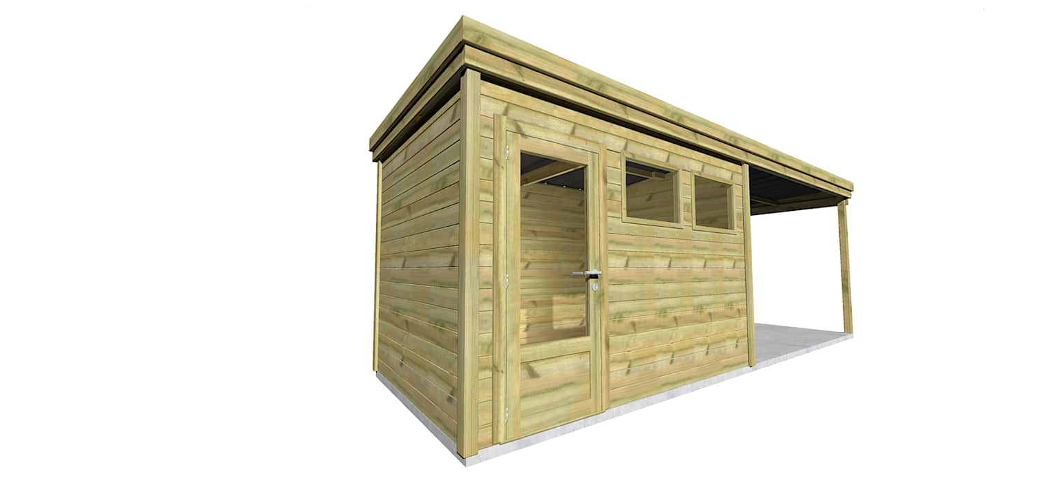 Abri Français Gamme Origine Pool House 17m2 abri jardin bois autoclave