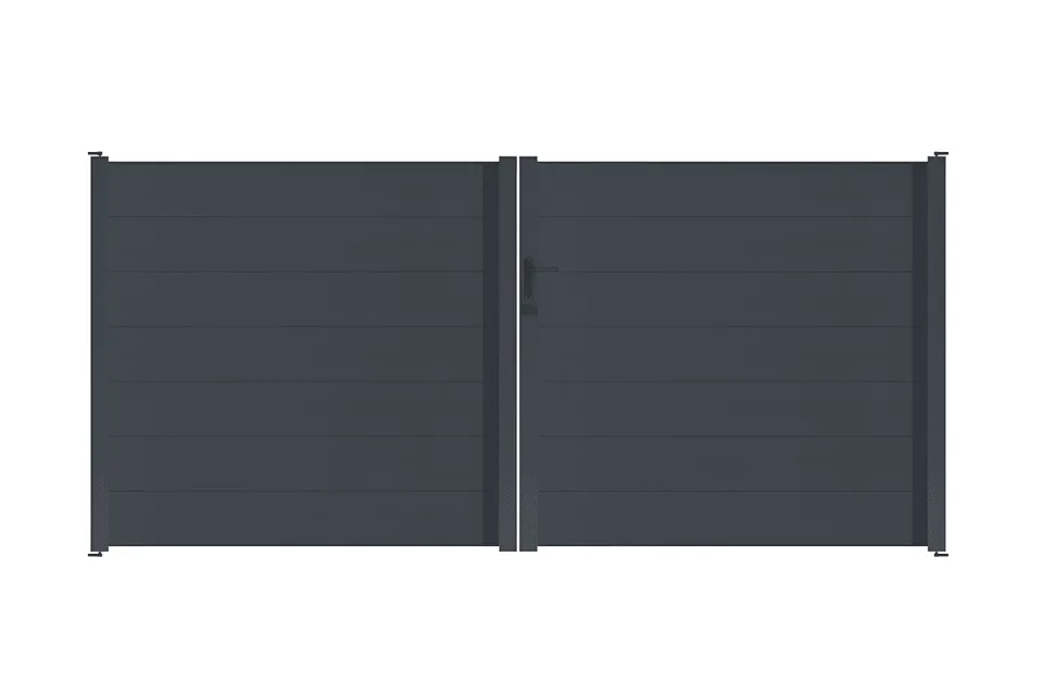 METAL GARDEN Portails Battants Aluminium sans traverse 3500 mm