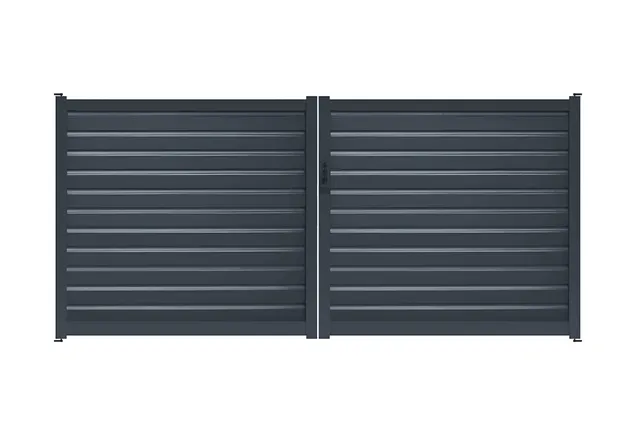 METAL GARDEN Portails Battants portail persienne 3500x1600 alu