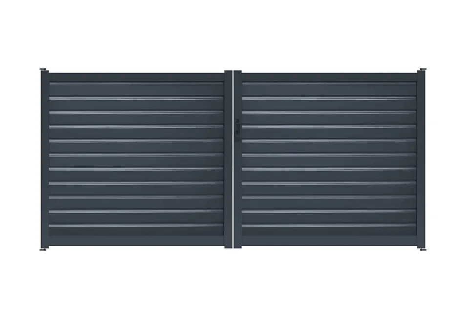 METAL GARDEN Portails Battants portail persienne 3500x1600 alu