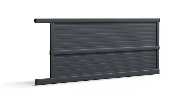 Préfalu Sancy portail coulissant aluminium plein