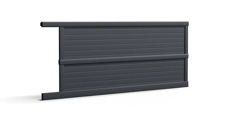 Préfalu Sancy portail coulissant aluminium plein