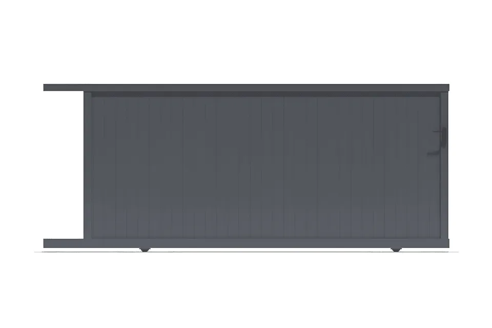 METAL GARDEN Portails Coulissants Aluminium standard plein 3500 mm