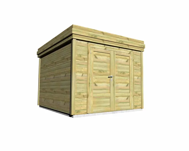 Abri Français Origine 6,3 m² porte double local rangement pin