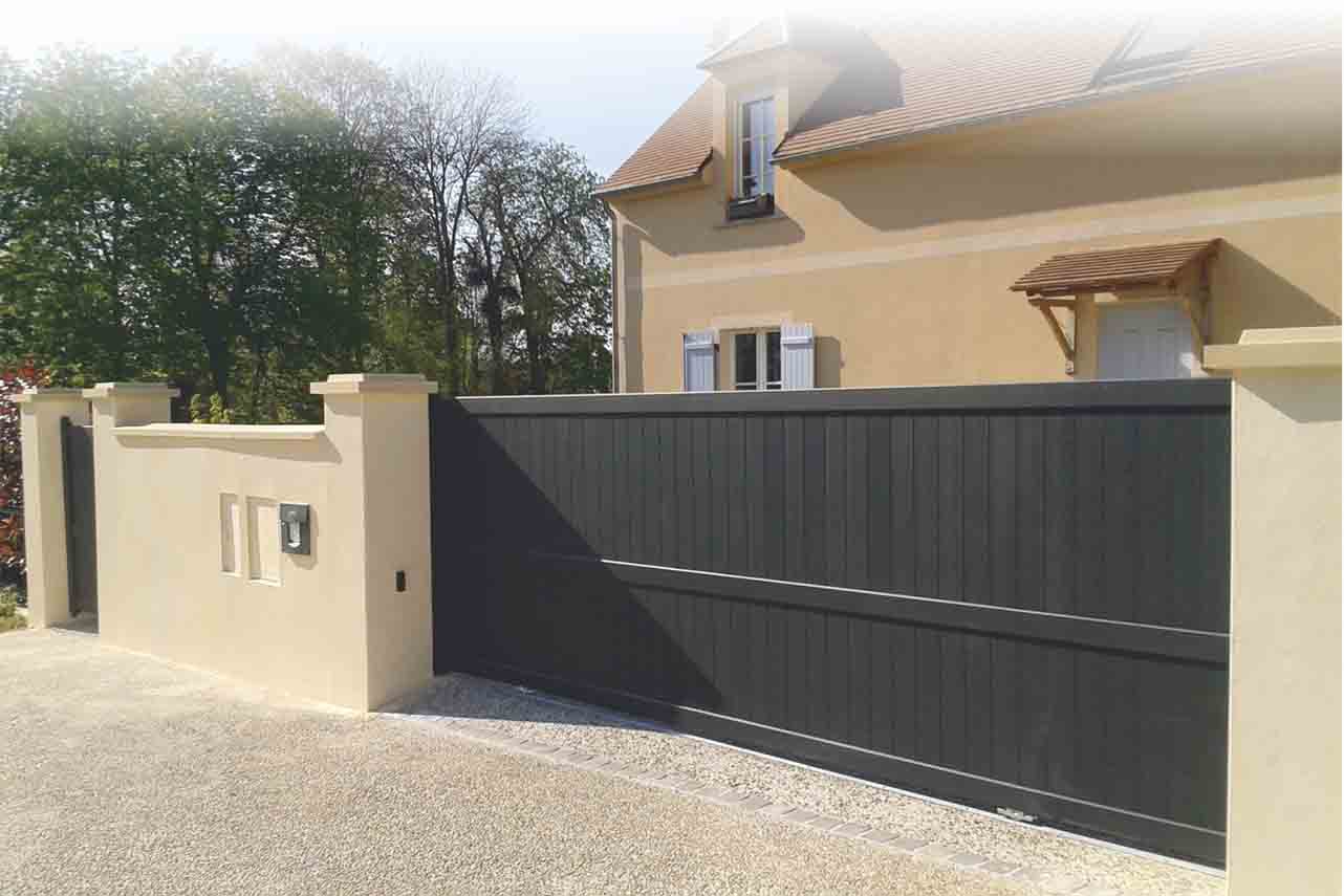 METAL GARDEN Coulissants Aluminium portail coulissant 3500x1600