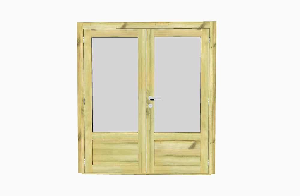 Abri Français Menuiseries au détail Porte Double 45 mm porte bois