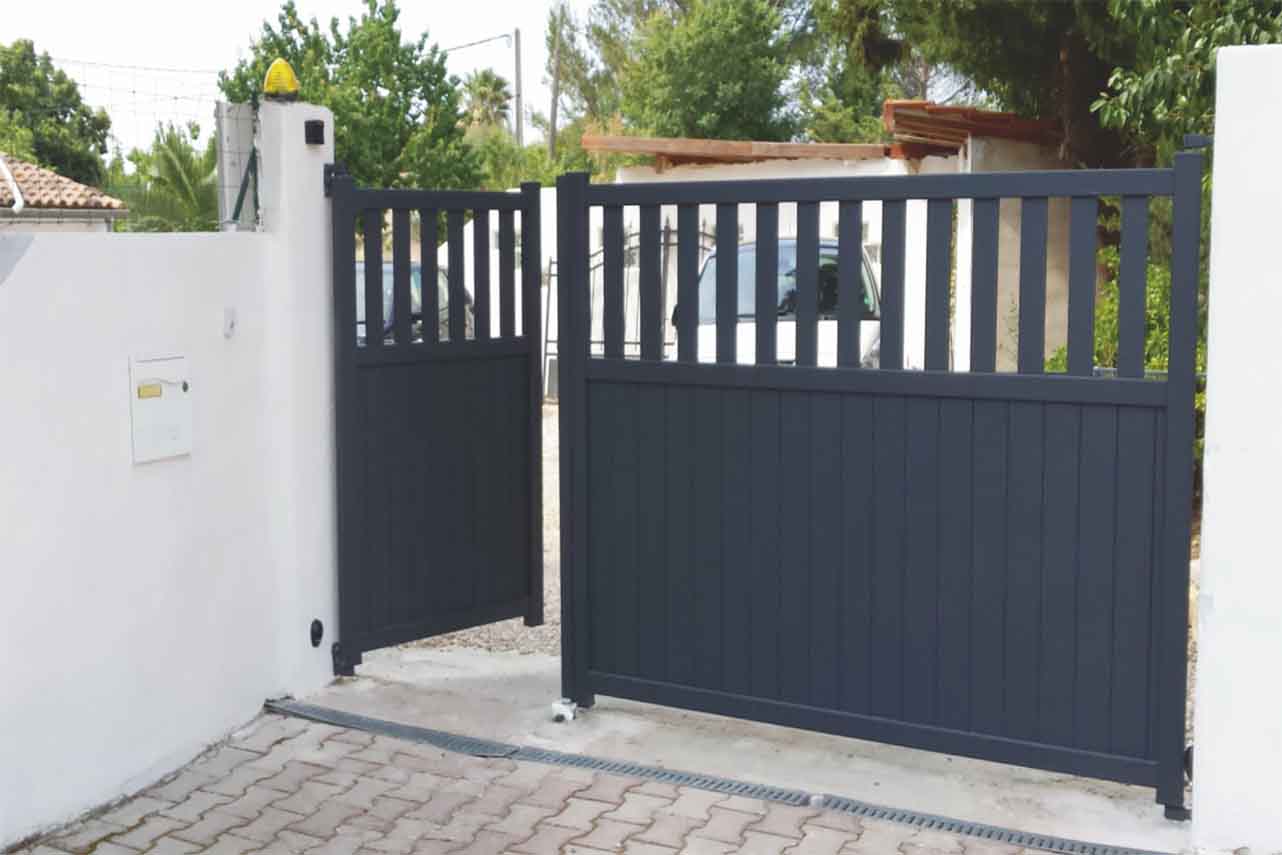 METAL GARDEN Portillons Aluminium portillon semi-plein 1000x1700
