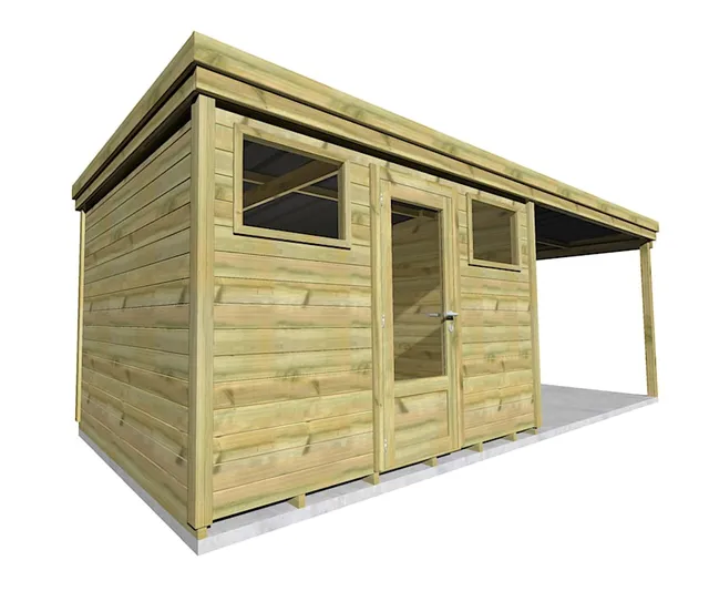 Abri Français Origine Pool House 20,5m2 porte fenêtres plancher