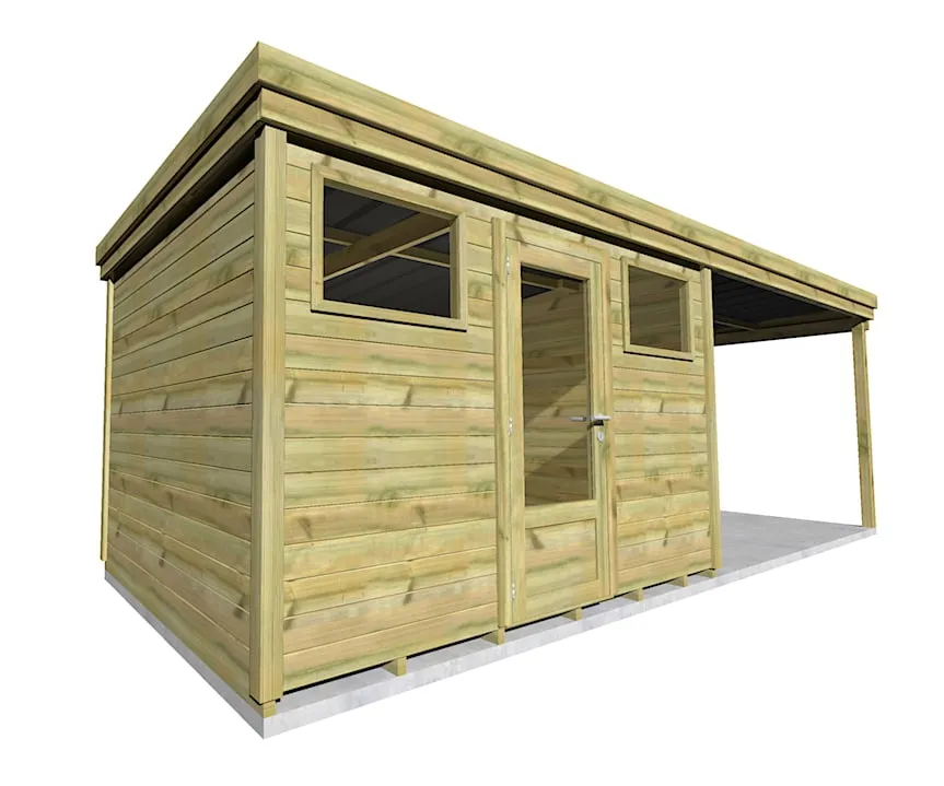 Abri Français Origine Pool House 20,5m2 porte fenêtres plancher