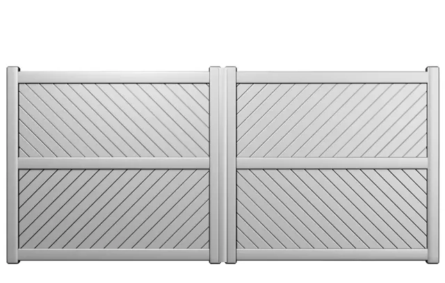 Préfalu Aigoual portail battant aluminium plein 100%