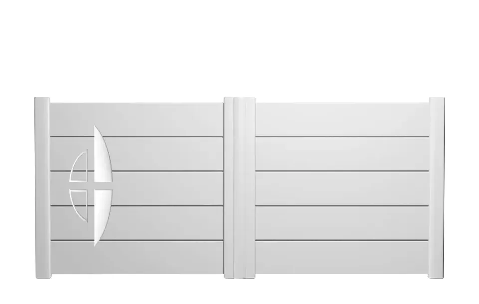 Préfalu Modèle 2 portail battant aluminium motorisable