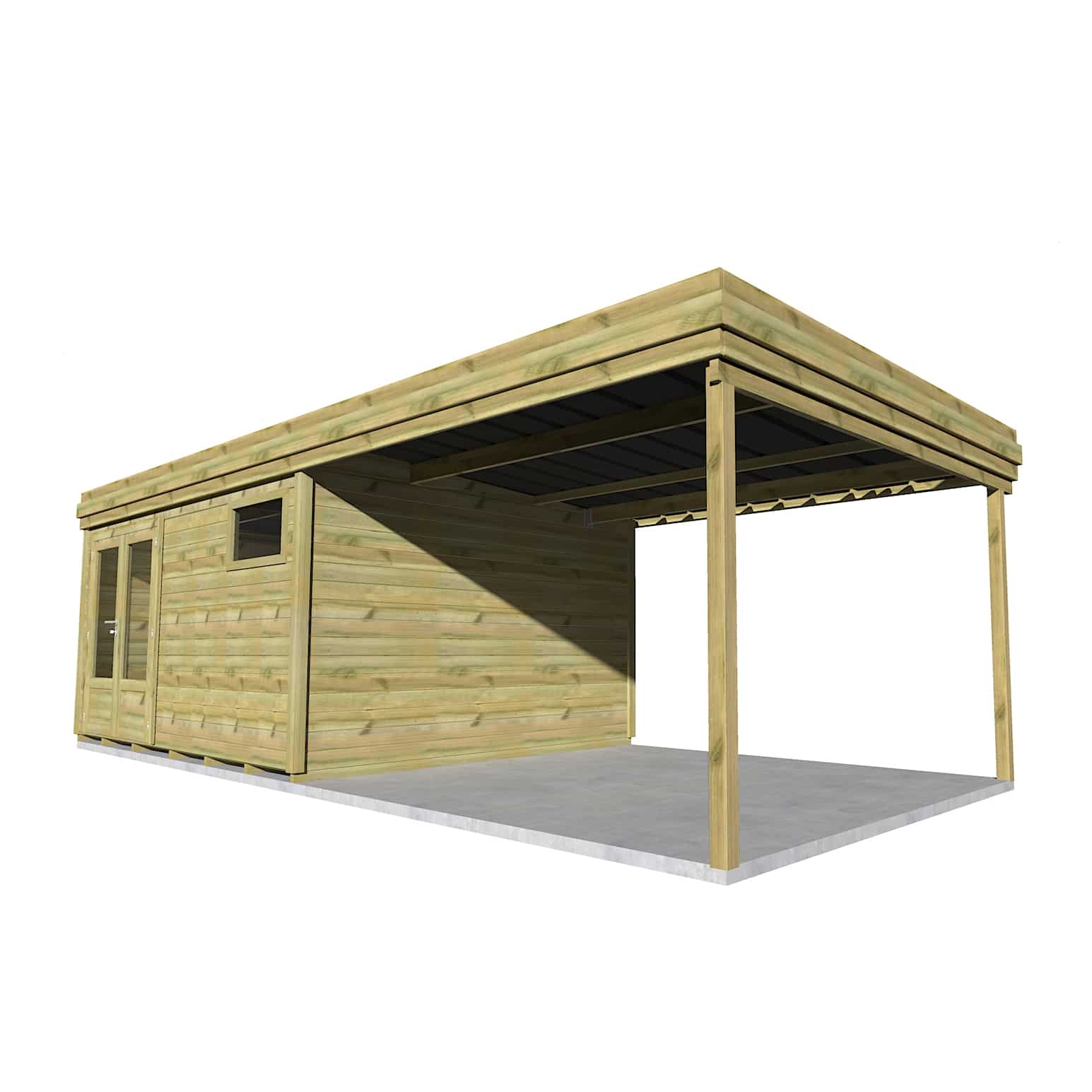 Abri Français Gamme Origine Chalet Jardin 29,5 m2 Porte Double