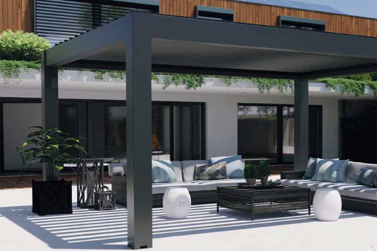 METAL GARDEN Pergolas Pergola bioclimatique autoportée 4000 mm