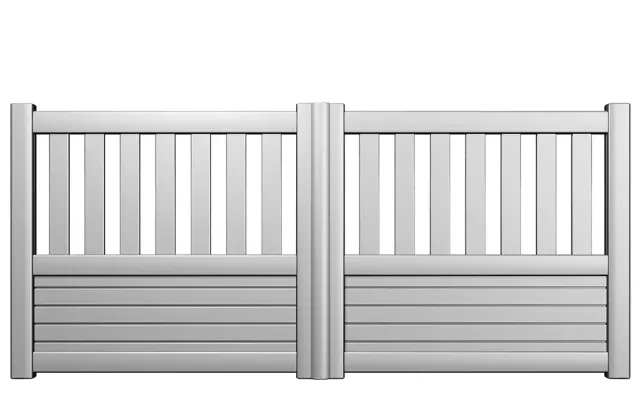 Préfalu Goron portail battant aluminium jardin