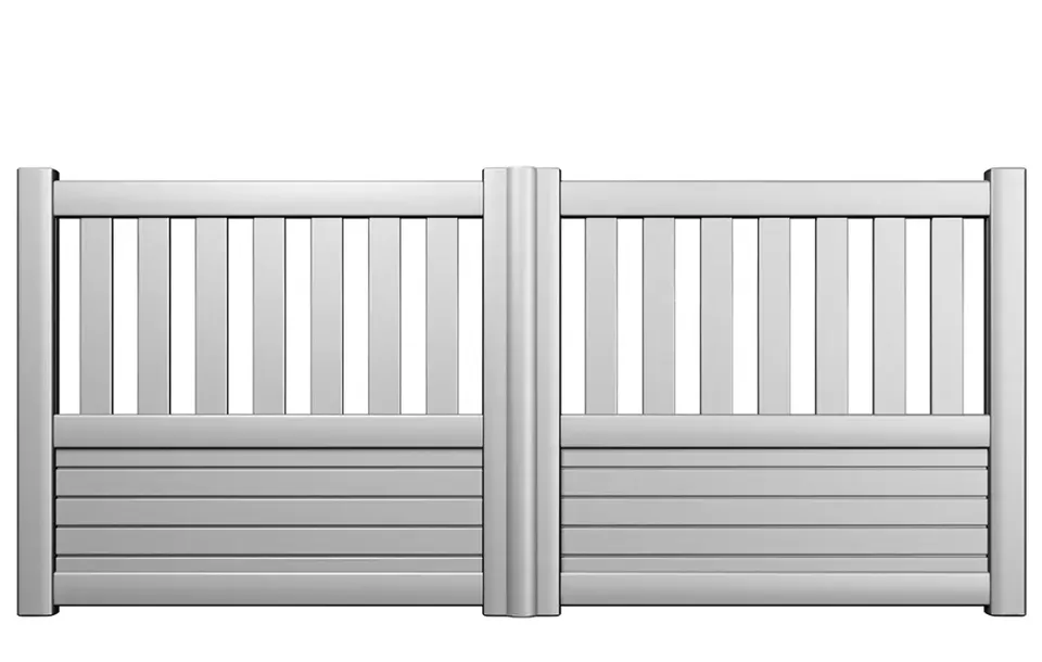 Préfalu Goron portail battant aluminium jardin