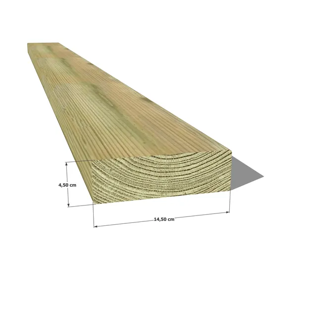 Abri Français Bois Madrier Chevron 45x145 mm Classe 4