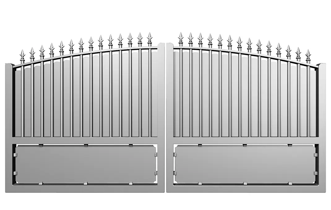 Préfalu Cathare portail battant aluminium pour jardin