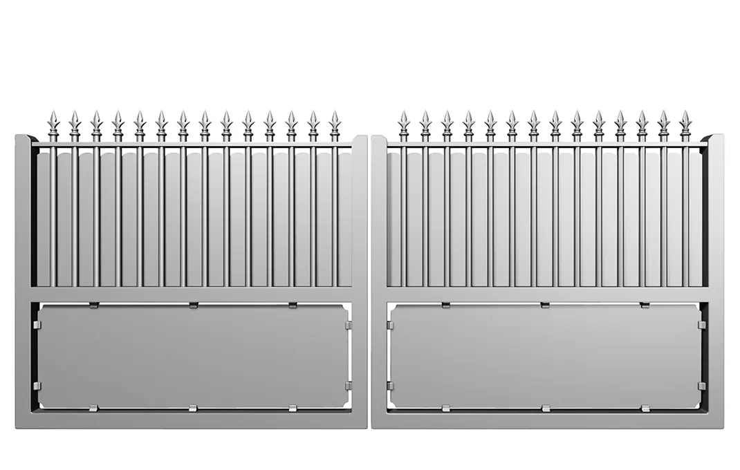 Préfalu Muraille portail battant aluminium fer forgé